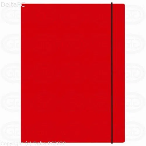 Picture of Elastic File Red 380gr Cardboard Bassile