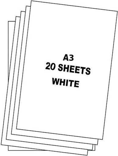 Picture of Paper A3 (Set of 20) White 80gr