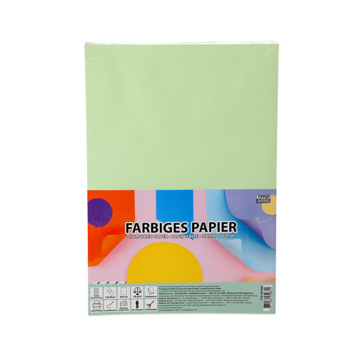 Picture of Set of Plain Paper A4 250 Sheets Light Green 80gr