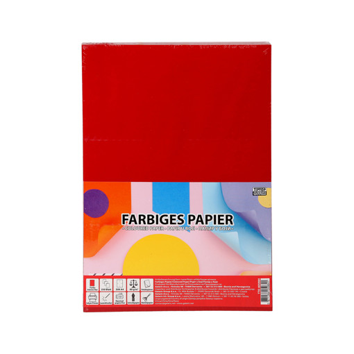 Picture of Set of Plain Paper A4 250 Sheets Red 80gr Tip Top