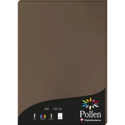 Picture of Set of Plain Paper A4 50 Sheets Brown 120gr Claire