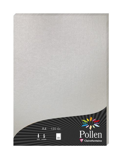 Picture of Set of Plain Paper A4 50 Sheets Silver 120gr Clair