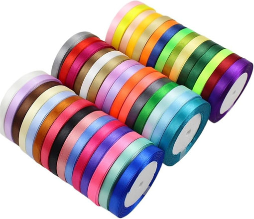 Picture of Ribbon 25Yards Colored 1 cm Satin