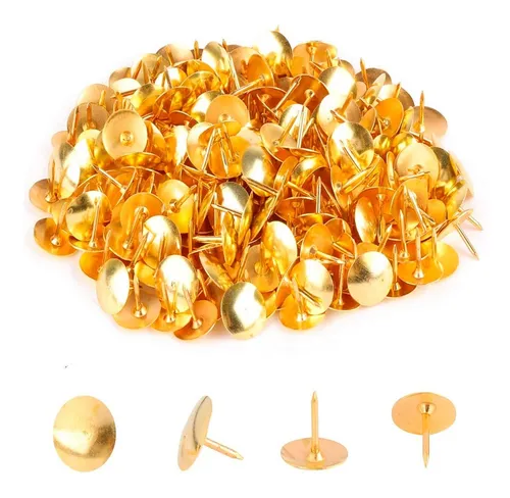 Picture of Push Pins 100 Pcs Gold 10mm MP