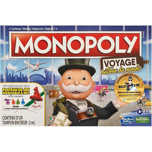 Picture of Foreign Games Age 8+ Hasbro, Monopoly Travel World