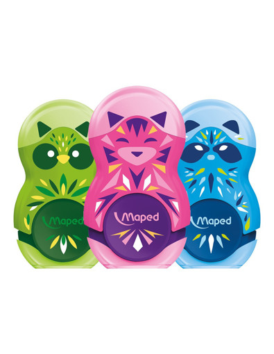 Picture of Sharpener With Eraser Mini Cute Maped