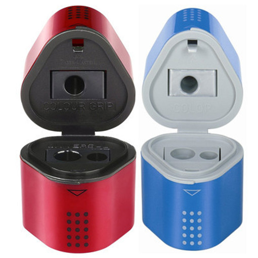 Picture of Trio Sharpener with Barrel Blue/Red Faber-Castell