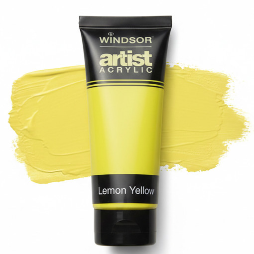 Picture of Acrylic 100ml Lemon Yellow Primary Windsor