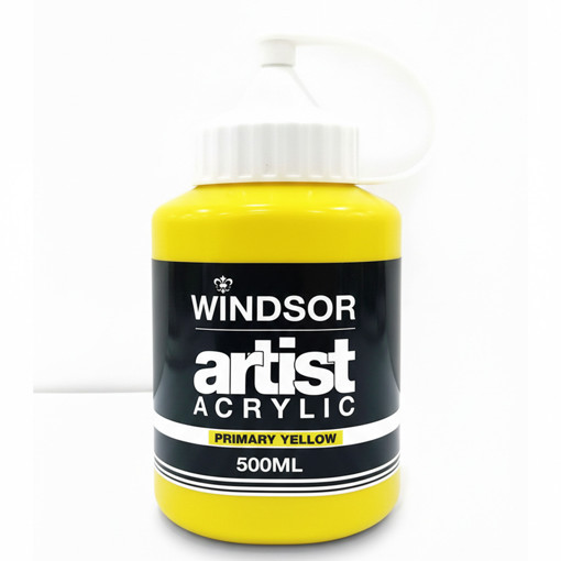 Picture of Acrylic 500ml Primary Yellow Windsor