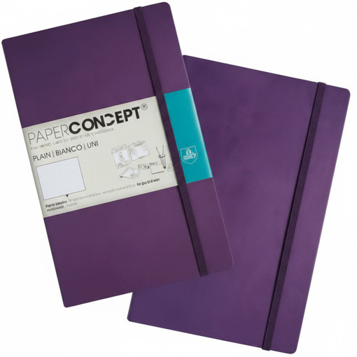 Picture of Notebook SC W Elastic 13x21cm Purple Plain Concept