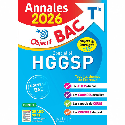 Picture of Annale Objectif Bac Spe HGGSP Term Hachette 2026