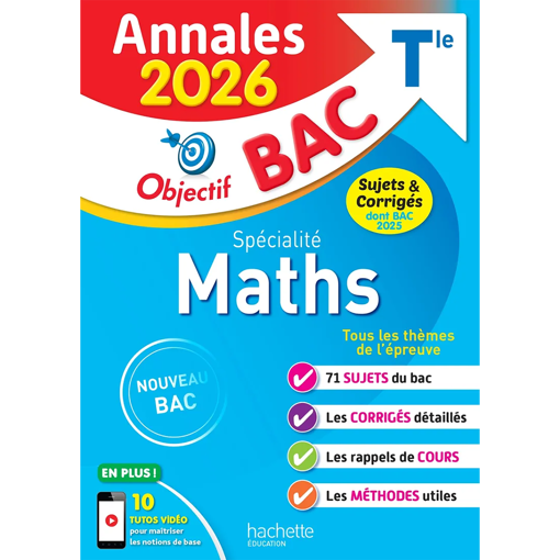Picture of Annale Objectif Bac Spe Maths Hachette 2026