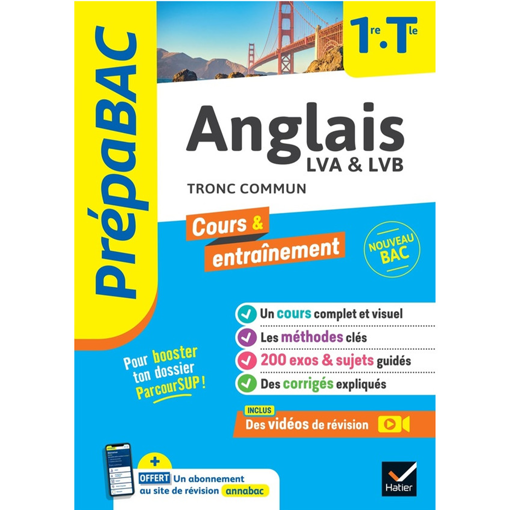 Picture of Annale Prepabac  Anglais 1ere/Tle Bac 2025