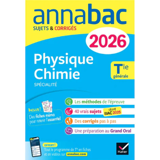 Picture of Annabac Corriges  2026 Physique Chimie Terminale