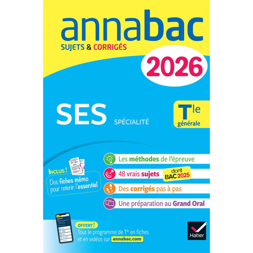 Picture of Annabac Corriges  2026 SES  Terminale