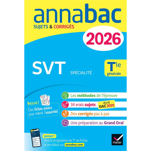 Picture of Annabac Corriges  2026 SVT  Terminale