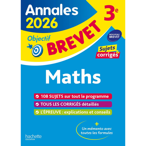 Picture of Annale Brevet Maths Hachette 2026