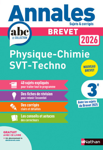 Picture of Annale Brevet Phys chimie/ Svt Techno Nathan 2026