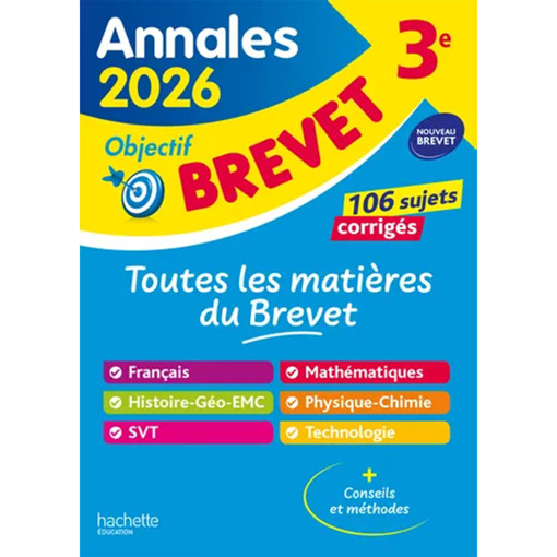 Picture of Annale Brevet Tout En Un 3eme Hachette 2026