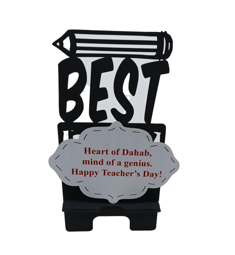 Picture of Black Metal,Teachers day Phone Holder