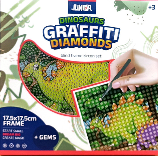 Picture of Diamond Painting 17.5x17.5cm Dinosaur Junior