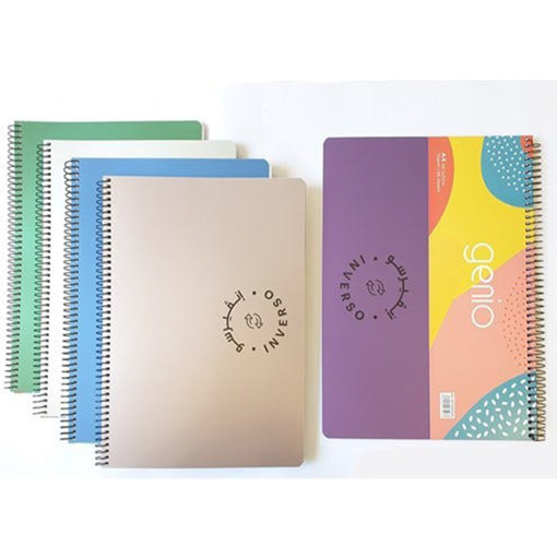 Picture of Spiral Copybook A4 Lined 96sheets Metallic 70gr Ba