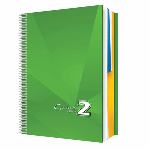 Picture of 2Subjects Spiral A4 Square 96sheets 70gr Genio