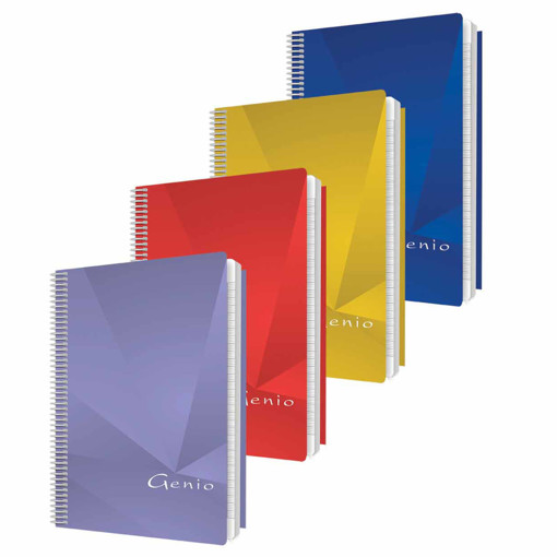 Picture of Spiral Copybook A4 Lined 96sheets 70gr Genio