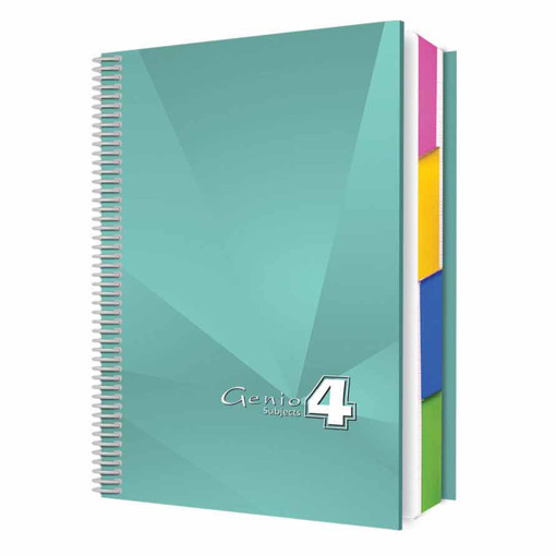 Picture of 4Subjects Spiral A4 Square 192sheets 70gr Genio