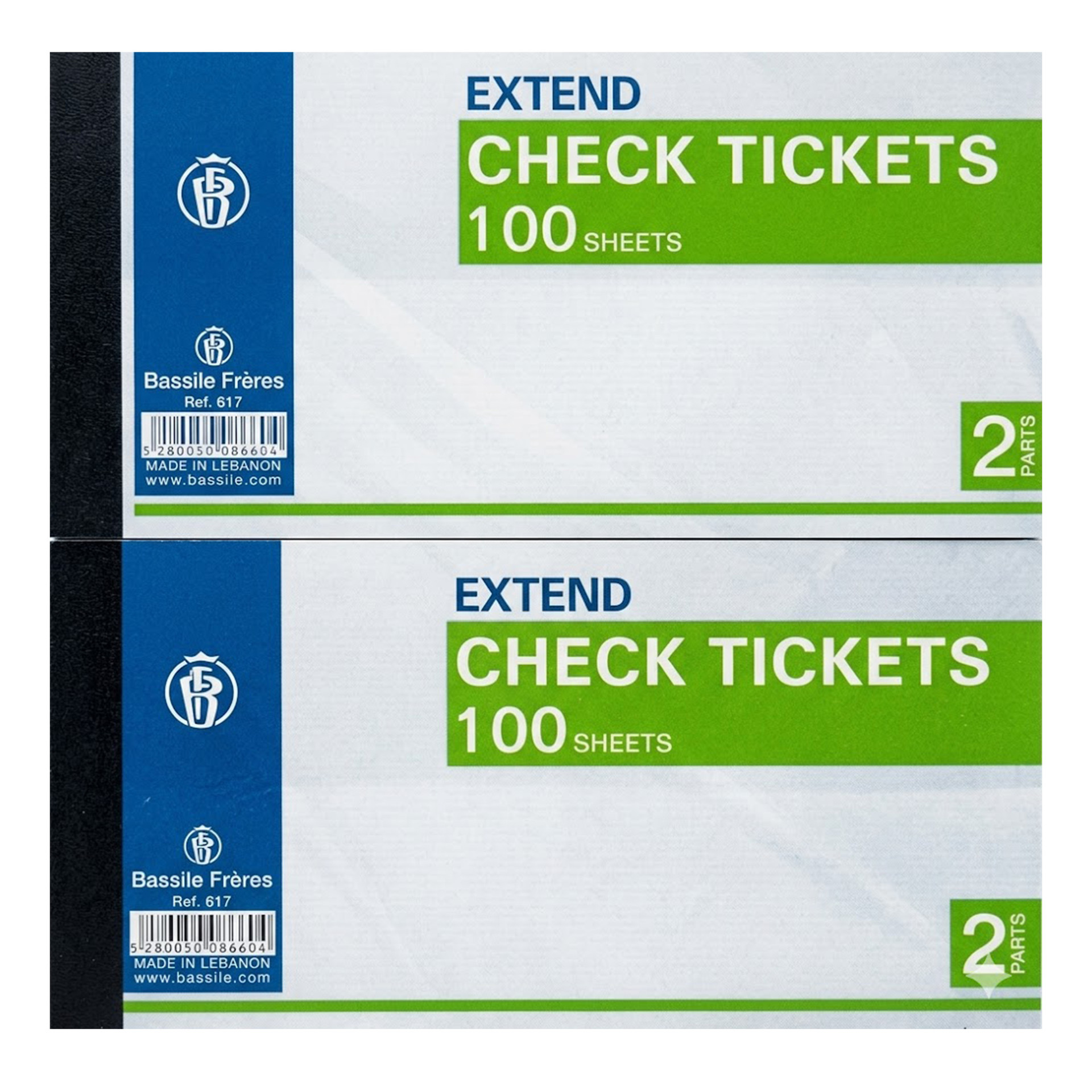 Librairie Memoires. Check Tickets 100 Sheets 2 Parts Numbered Extend
