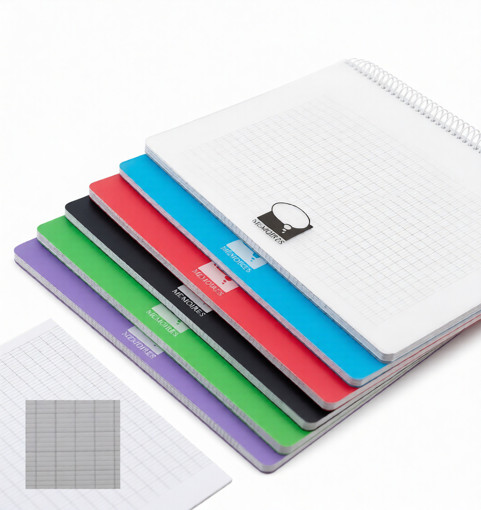 Picture of Spiral Copybook A4 Square 96sheets 90gr MEMOIRES