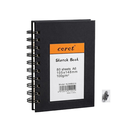 Picture of Sketch book A6 80 Sheets White 100gr Spiral Corot