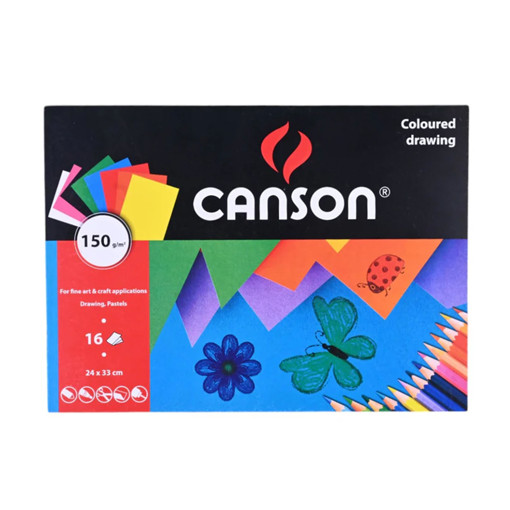 Picture of Drawing Paper 24x33 16 Sheets Colored 150gr Canson