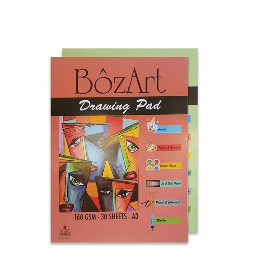 Picture of Drawing Paper A3 30 Sheets White 160gr Bozart