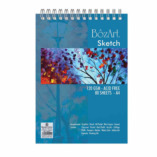 Picture of Drawing Paper A4 80 Sheets White 120gr Spiral Boza