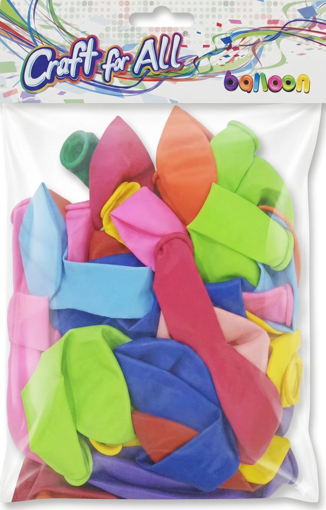 Picture of Balloons (Set of 50) Assorted Colors 10" Matt Craf