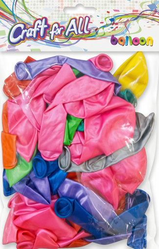 Picture of Balloons (Set of 50) Pearl 10inch Assorted Craft f