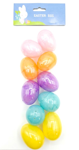 Picture of Egg Decoration (Set of 10) Metallic Plastic
