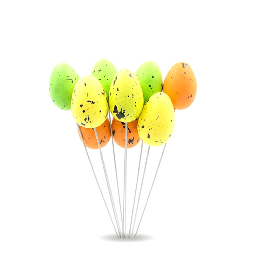 Picture of Egg Decoration (Set of 9) Colored With Stick