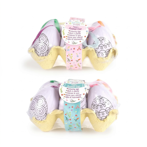 Picture of TRENDHAUS Tommy & Frida colouring eggs set of 6