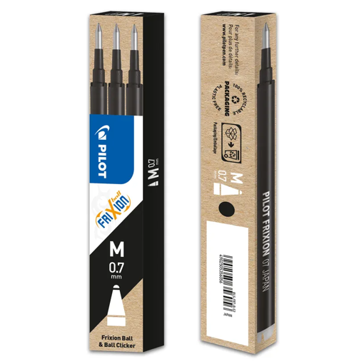 Picture of Refill Erasable Pen (Set of 3) Black 0.7mm Frixion