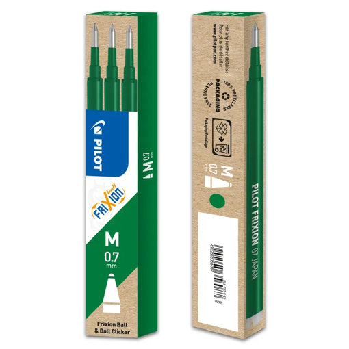 Picture of Refill Erasable Pen (Set of 3) Green 0.7mm Frixion