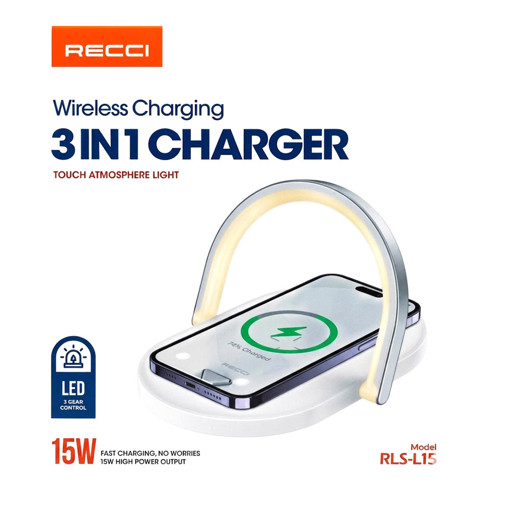 Picture of Charger Wireless Stand 3 In 1 Recci