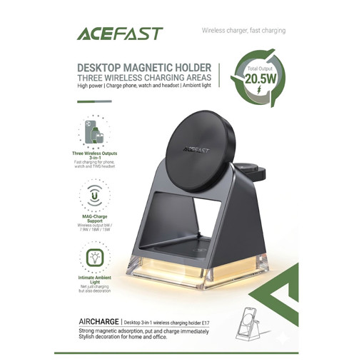 Picture of Phone Charger Stand Magnetic  3 In 1 Acefast