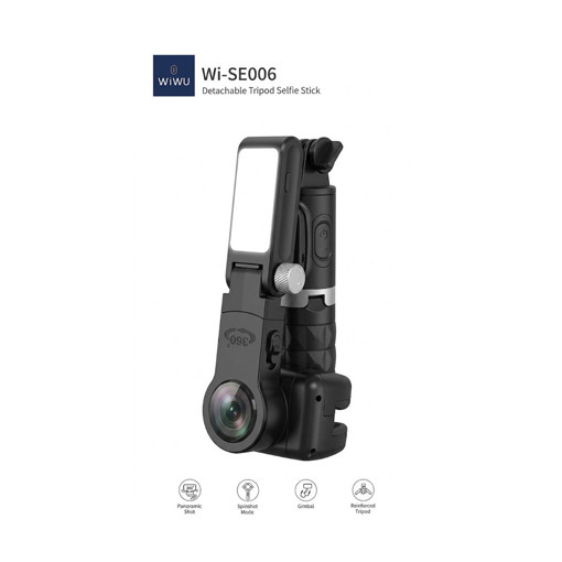 Picture of Selfie Stick 360degree Black Tripod Wiwu