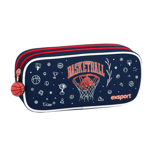 Picture of Pencil Case 2comp Basketball Exsport