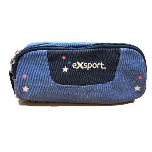 Picture of Pencil Case 2comp Glitter Clrs Exsport