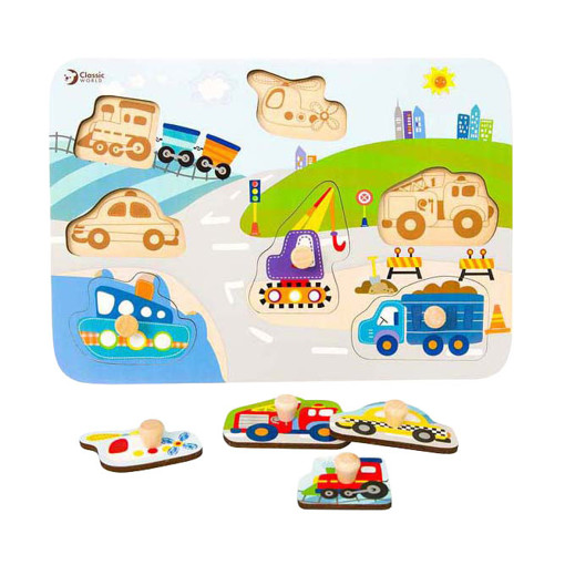 Picture of Wooden Toys Classic World,Traffic Puzzle