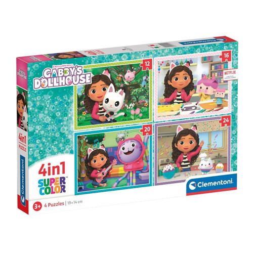 Picture of Puzzle 4 In 1 Clementoni,Gabby's Dollhouse