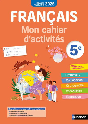 Picture of Francais Mon Cahier D'Activites 5eme 2026 Nathan